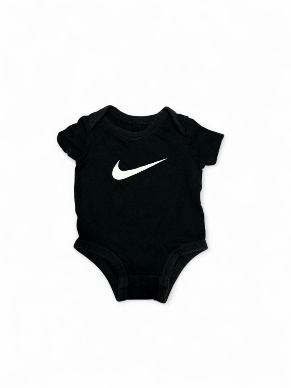 Nike Black Infant Bodysuit with White Swoosh Size 3 Months